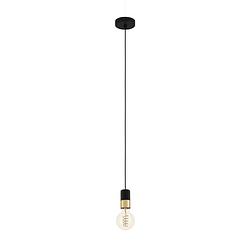 Foto van Eglo calari hanglamp - e27(excl.) - 1 lichts - 6.5 cm - zwart, goud