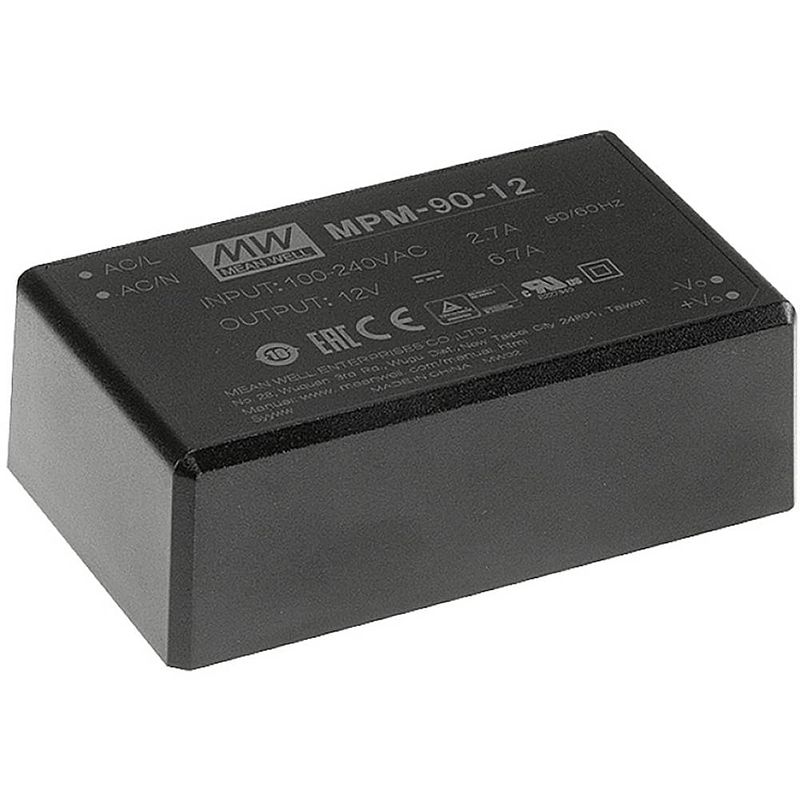 Foto van Mean well mpm-90-48 ac/dc printnetvoeding 48 v/dc 90.2 w