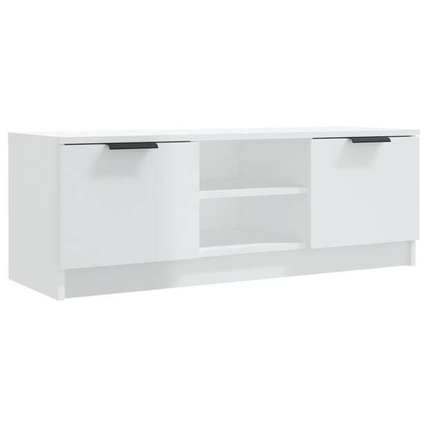 Foto van Vidaxl tv-meubel 102x35x36,5 cm bewerkt hout hoogglans wit