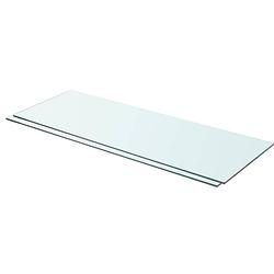 Foto van Vidaxl schappen 2 st 80x30 cm glas transparant