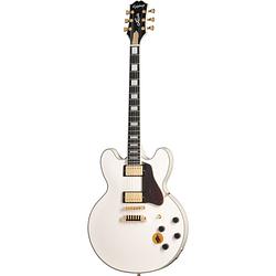 Foto van Epiphone b.b. king lucille bone white semi-akoestische gitaar met epilite case