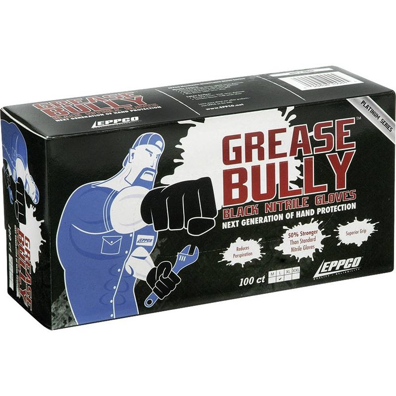 Foto van Kunzer grease bully l 100 stuk(s) nitril wegwerphandschoen maat (handschoen): l en 374, en 455