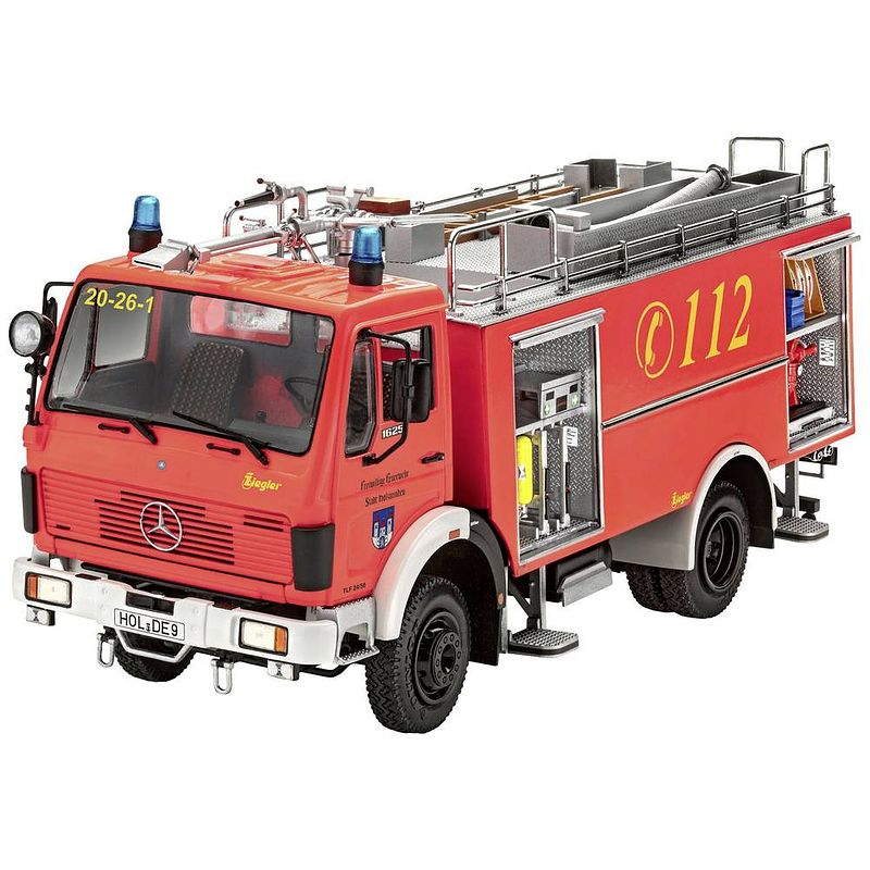 Foto van Revell 07516 mercedes-benz 1625 tlf 24/50 brandweerauto (bouwpakket) 1:24