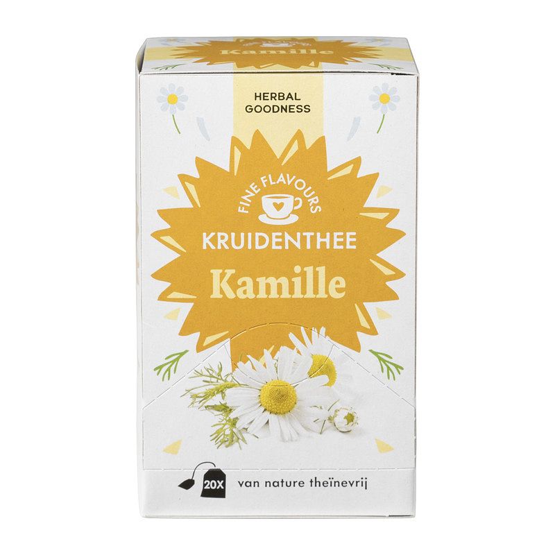 Foto van Fine flavours kruidenthee - kamille - 20 zakjes