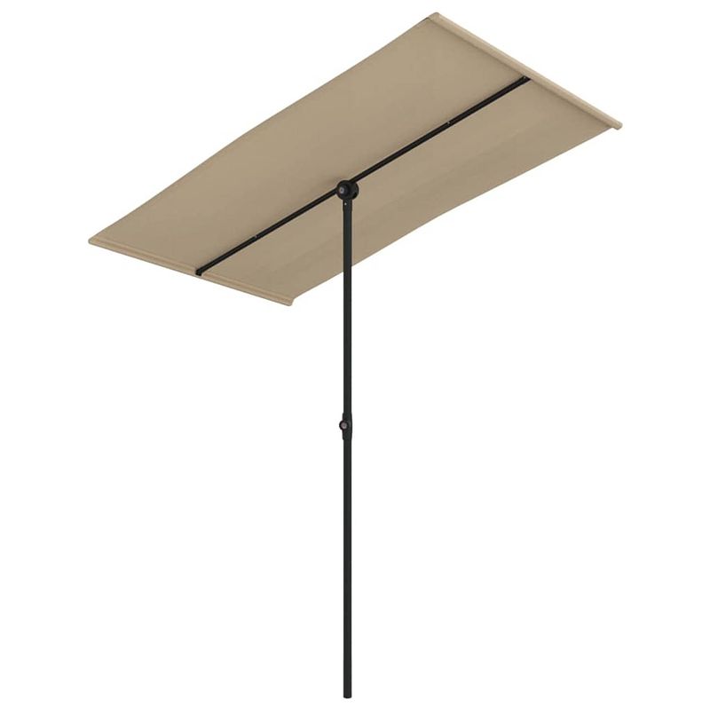 Foto van The living store parasol - tuinparasol - 180 x 110 x 208 cm - taupe - uv-beschermend polyester