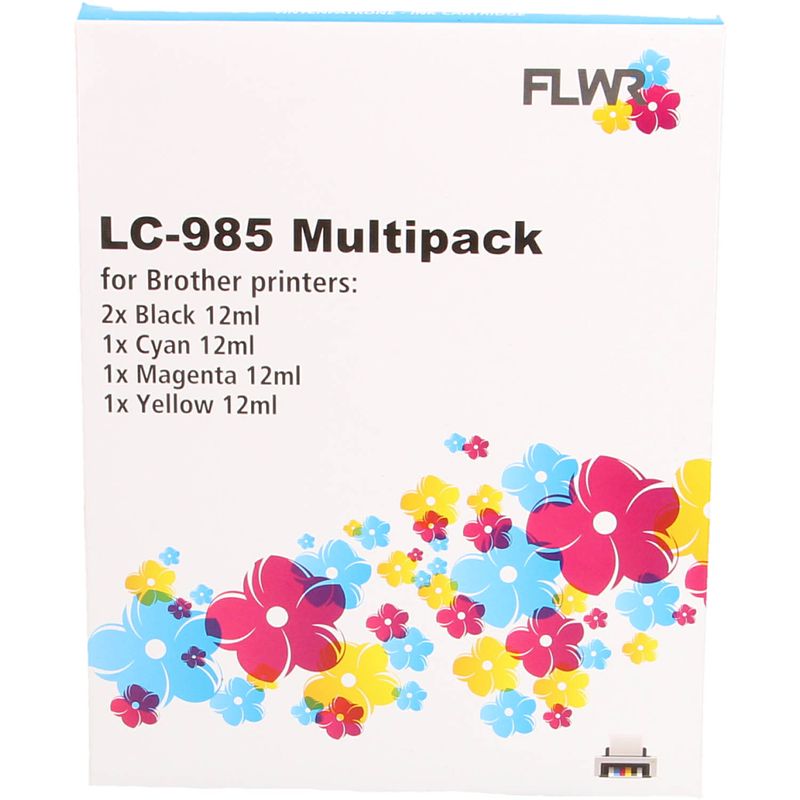 Foto van Flwr brother lc-985 multipack zwart en kleur cartridge