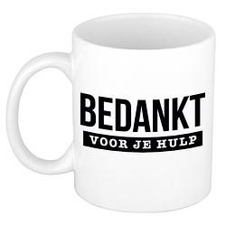 Foto van Bedankt voor je hulp cadeau mok / beker 300 ml - feest mokken