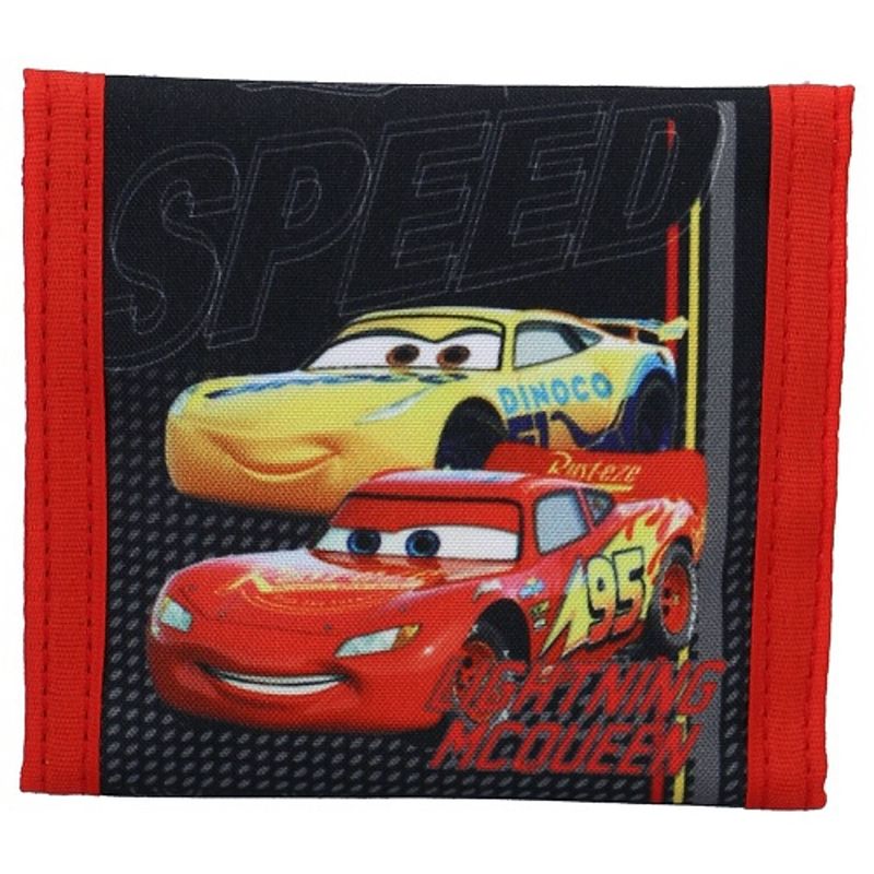 Foto van Disney portemonnee cars junior 10 x 10 cm polyester zwart/rood