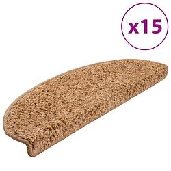 Foto van Vidaxl trapmatten 15 st 65x21x4 cm beige