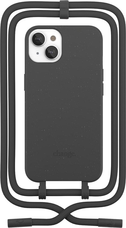Foto van Change case apple iphone 13 back cover met koord zwart