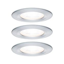 Foto van Paulmann nova inbouwlamp voor badkamer set van 3 stuks led gu10 19.5 w ip44 aluminium (gedraaid)