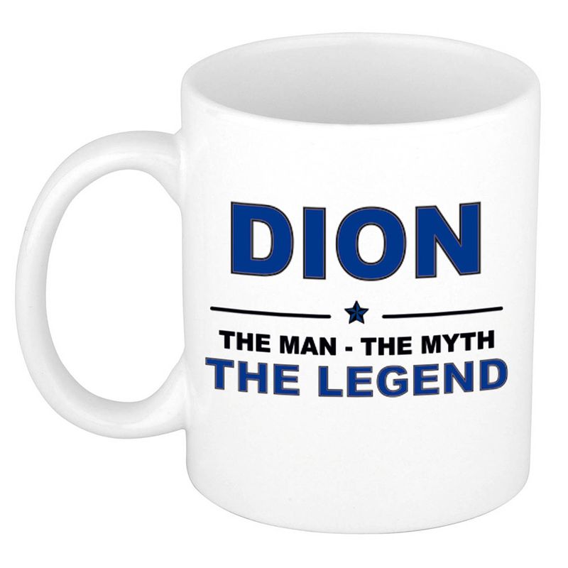 Foto van Dion the man, the myth the legend cadeau koffie mok / thee beker 300 ml - naam mokken