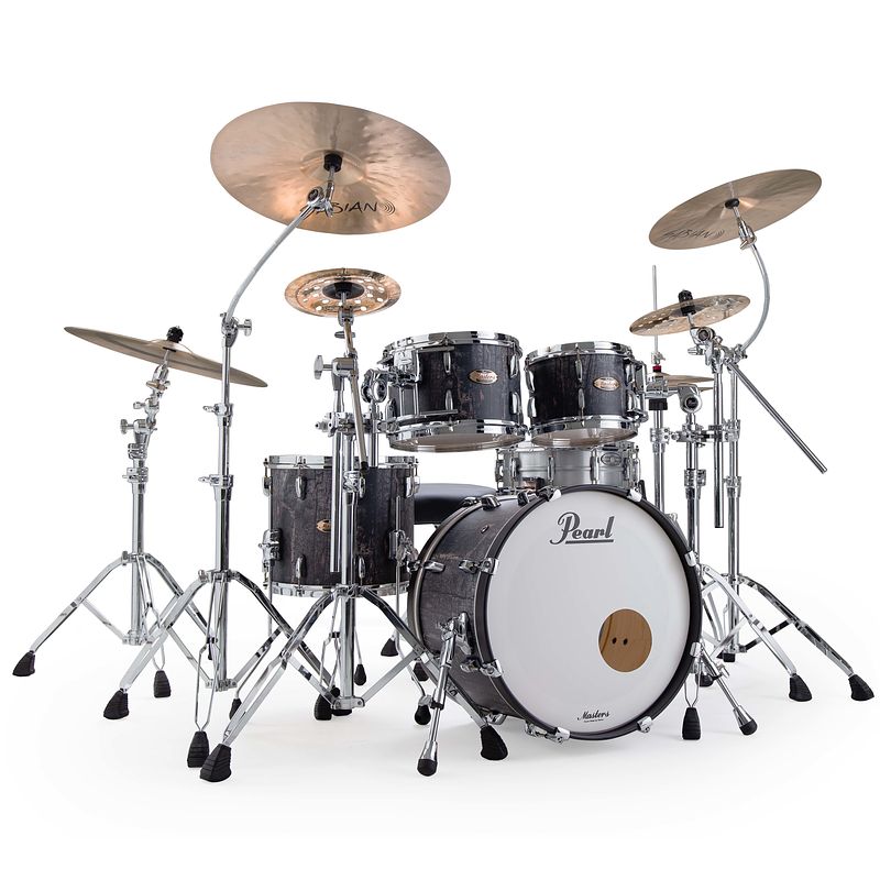 Foto van Pearl mrv924xep/c824 masters maple reserve satin charred oak 4d. shell set