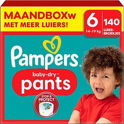 Foto van Pampers - baby dry pants - maat 6 - maandbox - 140 stuks - 15+ kg