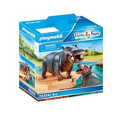 Foto van Playmobil family fun nijlpaard met baby 70354