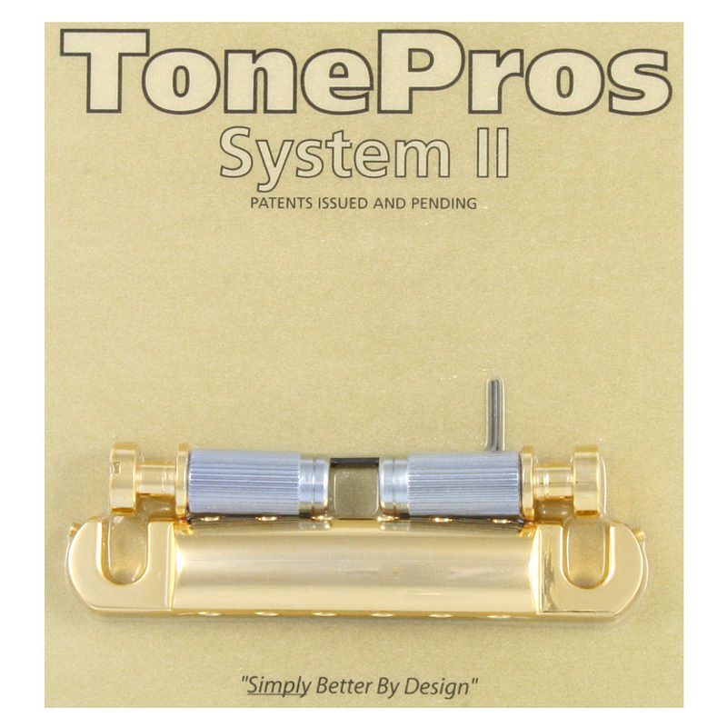 Foto van Tonepros t1zs-g locking stop tailpiece goud