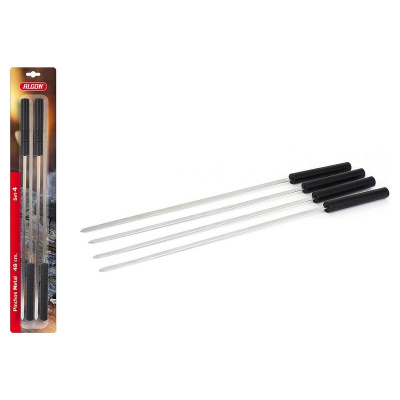 Foto van Barbecuespiesset algon metaal (48 cm) (4 pcs)