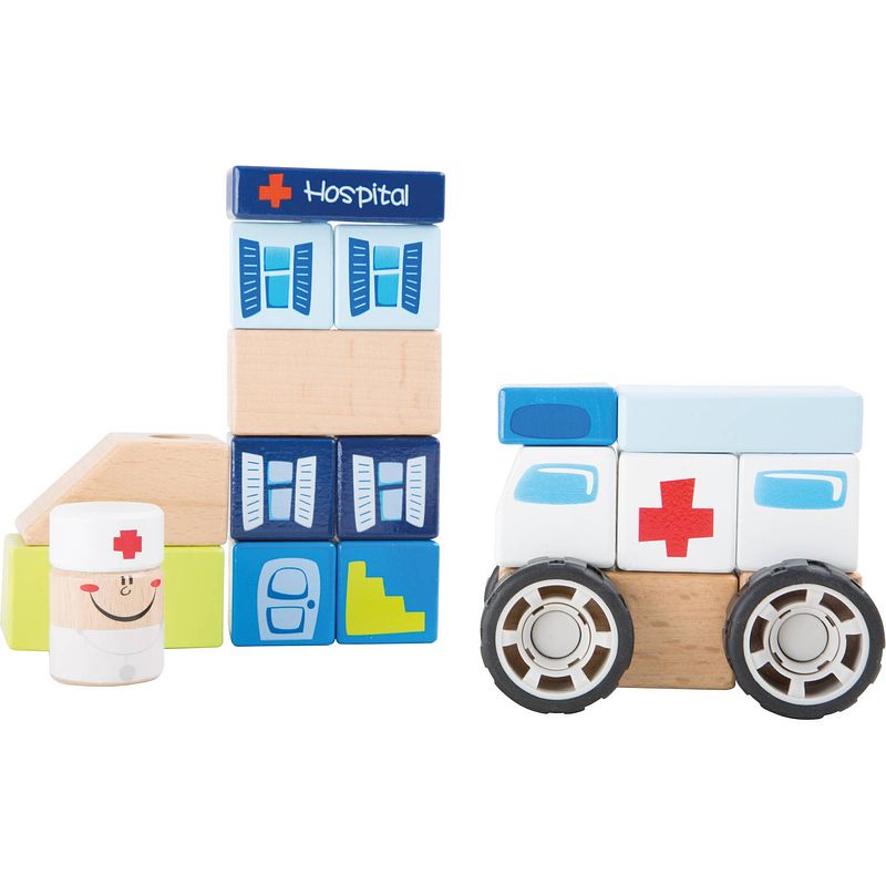 Foto van Small foot houten ambulance set 10 x 6 x 8 cm