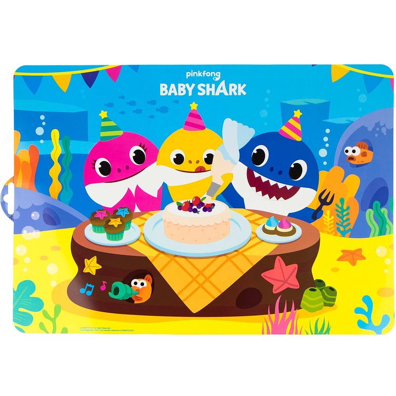 Foto van Placemat voor kinderen baby shark 43 x 28 cm - placemats