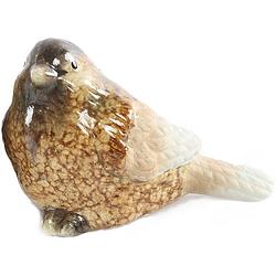 Foto van Tom kerstfiguur vogel gizmo 9,3 cm polysteen bruin