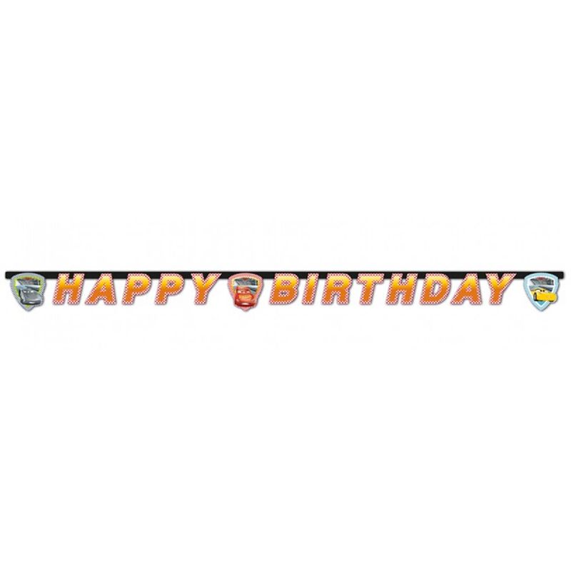 Foto van Procos slinger cars 3 happy birthday 180 x 14 cm papier