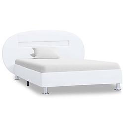 Foto van The living store bedframe - elegant - slaapkamermeubilair - 208x133x70 cm - wit