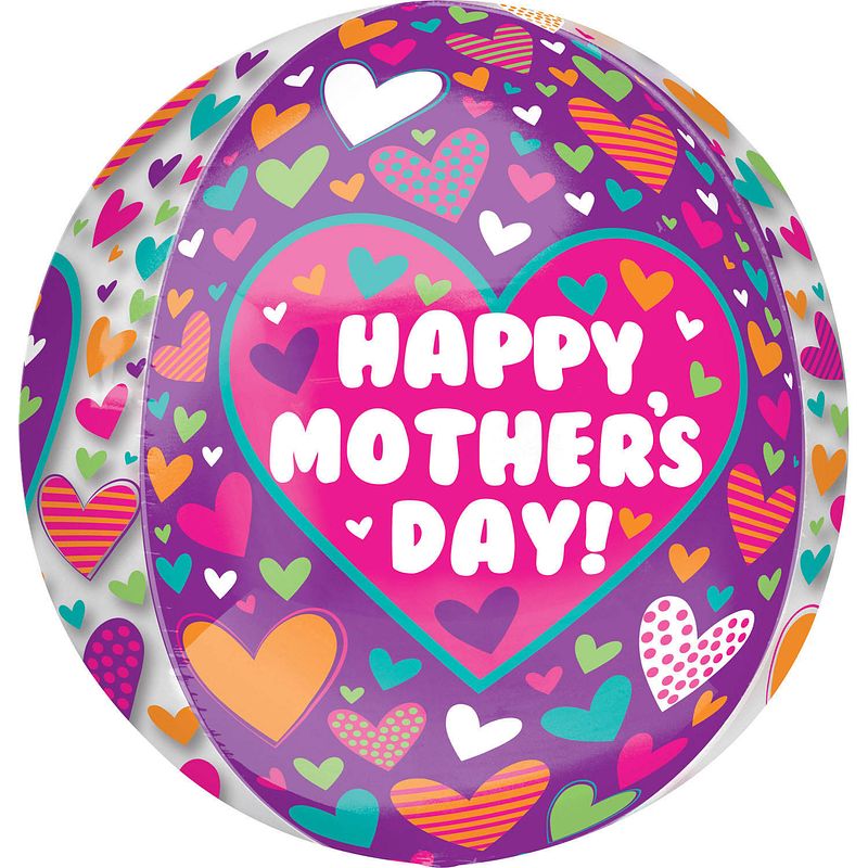 Foto van Amscan folieballon happy mother's day! 38 x 40 cm paars