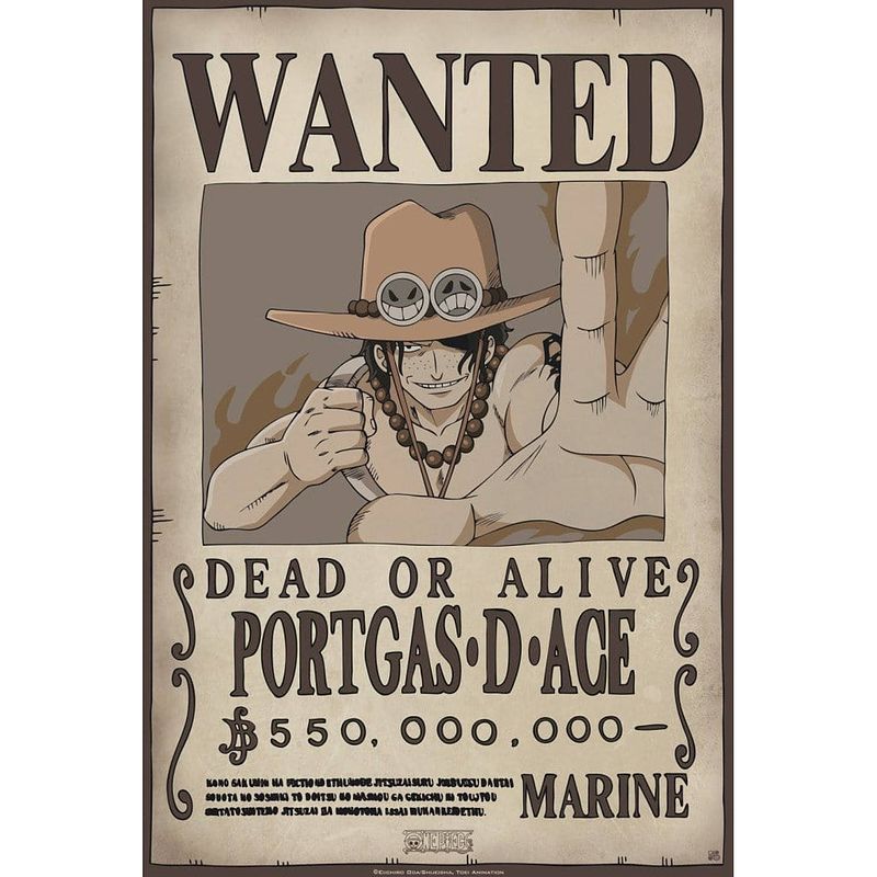 Foto van Abystyle one piece wanted ace poster 38x52cm