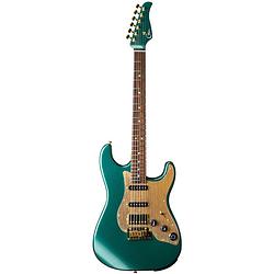 Foto van Mooer gtrs guitars standard 900 racing green intelligent guitar met wireless systeem en gigbag