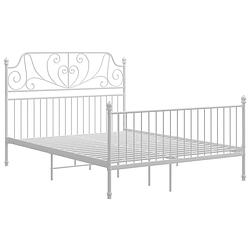 Foto van The living store metalen bedframe - wit - 206 x 144 x 131 cm - montage vereist