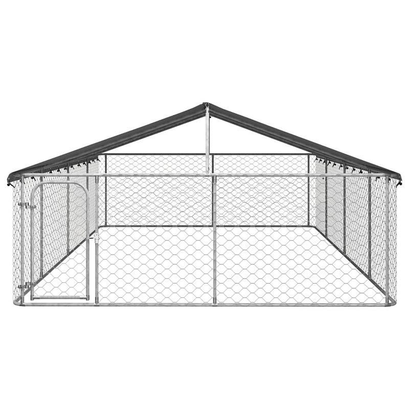 Foto van Infiori hondenkennel voor buiten met dak 600x300x150 cm