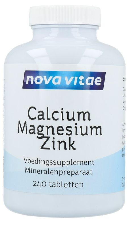 Foto van Nova vitae calcium magnesium zink tabletten 240st