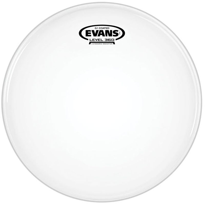 Foto van Evans bd18g1cw g1 coated white 18 inch bassdrumvel