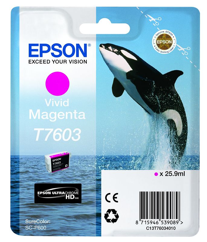 Foto van Epson orca t7603 vivid magenta