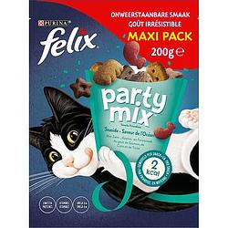 Foto van Felix® party mix seaside met zalm, koolvis & forelsmaak kattensnacks 200g bij jumbo