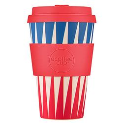 Foto van Ecoffee cup dale buggins pla - koffiebeker to go 400 ml - rood siliconen