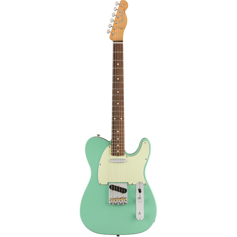 Foto van Fender vintera 60s telecaster mod sea foam green pf met gigbag