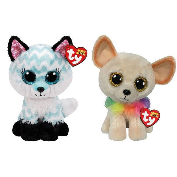 Foto van Ty - knuffel - beanie buddy - atlas fox & chewey chihuahua