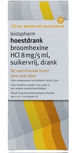 Foto van Leidapharm hoestdrank broomhexine hci 8mg/5ml suikervrij