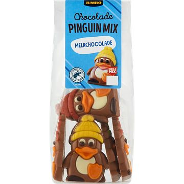 Foto van 3 voor € 5,00 | jumbo pinguin mix melkchocolade 120g aanbieding bij jumbo