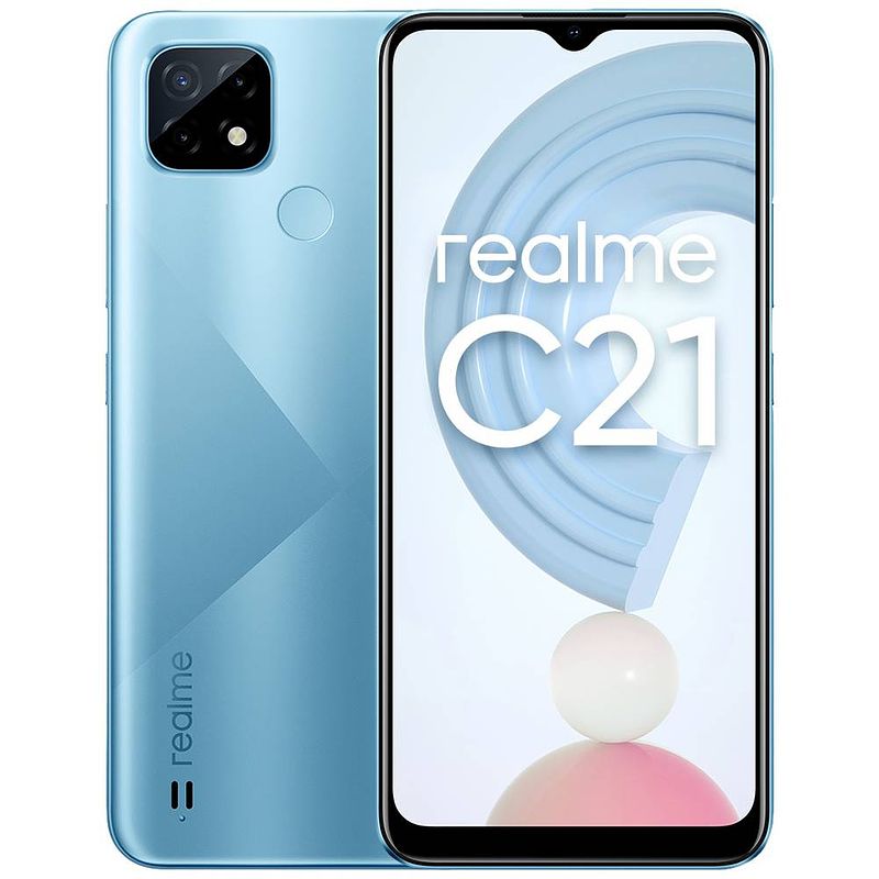 Foto van Realme c21 smartphone 64 gb 16.5 cm (6.49 inch) blauw android 10 dual-sim