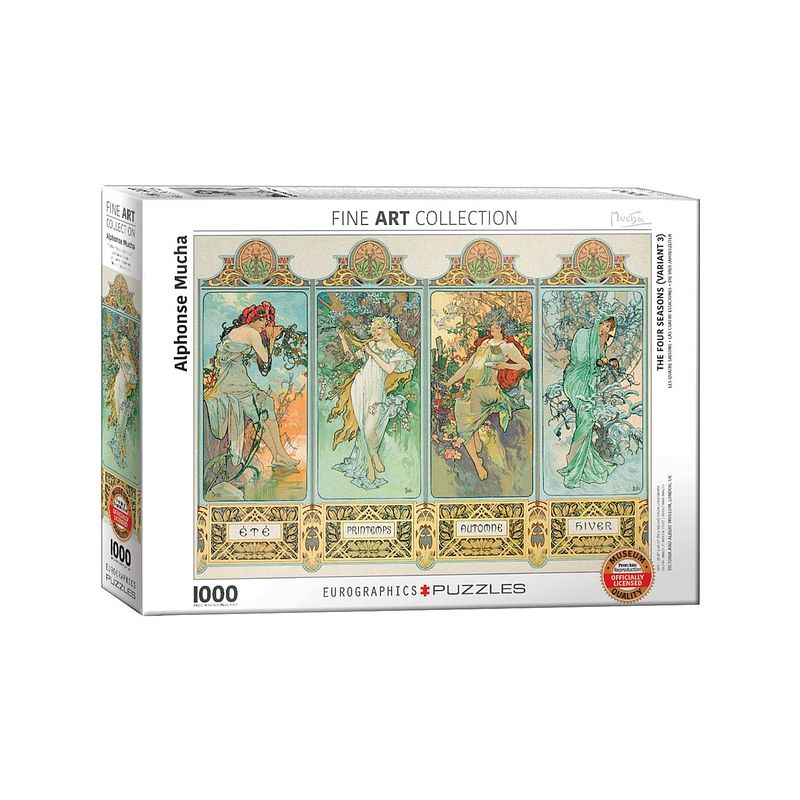 Foto van Eurographics puzzel four seasons - alphonse mucha - 1000 stukjes