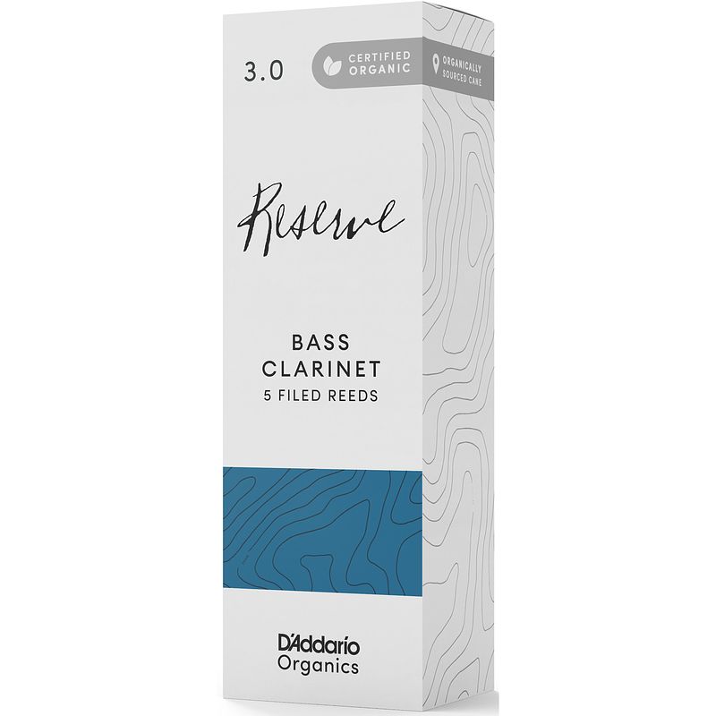 Foto van D'saddario woodwinds organic reserve bass clarinet reeds 3.0 (5 stuks)