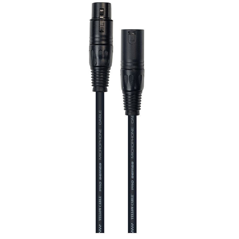 Foto van Yellow cable m01x microfoon- en signaalkabel, xlr male - xlr female, 1m