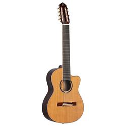 Foto van Ortega rce159-8 performer series natural 8-snarige e/a klassieke gitaar met gigbag