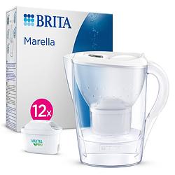 Foto van Brita - waterfilterkan - marella cool - 2,4l - wit incl. 12 maxtra pro all-in-1 waterfilterpatronen - voordeelverpakking