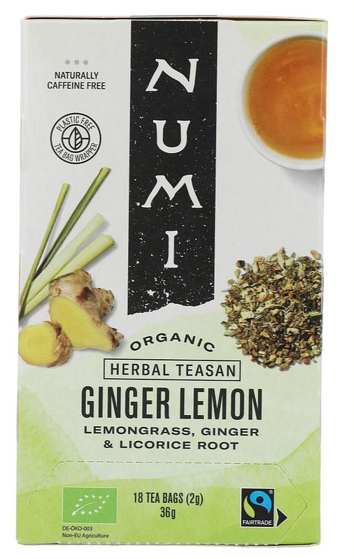 Foto van Numi organic tea gember citroen decaf