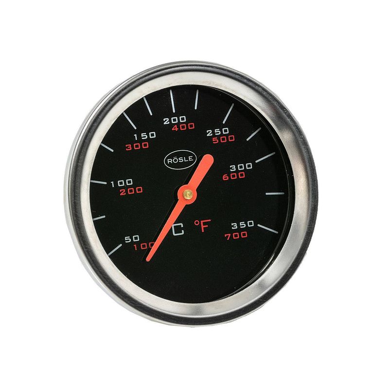 Foto van Rösle barbecue - bbq accessoire videro grill vervanging thermometer - edelstaal - zwart