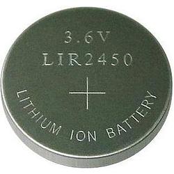 Foto van 1 stuk - lir2450 3.6v 120mah oplaadbare li-ion knoopcel batterij