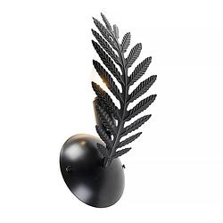 Foto van Ylumen wandlamp palm 1 blad h 32 cm zwart